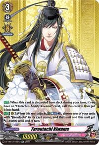 Taroutachi Kiwame - D-TB04: Touken Ranbu ONLINE 2023 - Cardfight Vanguard card