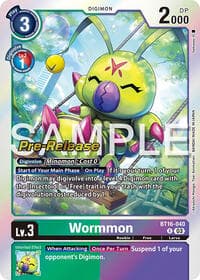Wormmon - Beginning Observer Pre-Release Cards - Digimon Card Game card