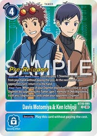 Davis Motomiya & Ken Ichijoji - Beginning Observer Pre-Release Cards - Digimon Card Game card