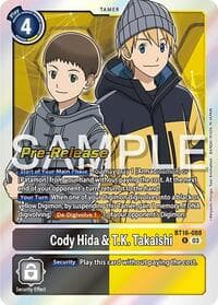Cody Hida & T.K. Takaishi - Beginning Observer Pre-Release Cards - Digimon Card Game card