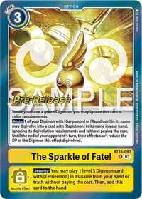 The Sparkle of Fate! - Beginning Observer Pre-Release Cards - Digimon Card Game card