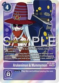 Arukenimon & Mummymon - Beginning Observer Pre-Release Cards - Digimon Card Game card