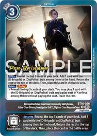 Metropolitan Police Department, Community Safety Bureau, Cyber Crime Division, Investigation Unit 11... - Beginning Observer Pre-Release Cards - Digimon Card Game card
