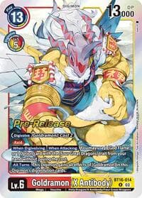 Goldramon (X Antibody) - Beginning Observer Pre-Release Cards - Digimon Card Game card