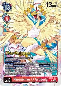 Phoenixmon (X Antibody) - Beginning Observer Pre-Release Cards - Digimon Card Game card