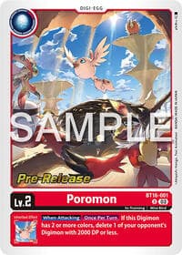 Poromon - Beginning Observer Pre-Release Cards - Digimon Card Game card
