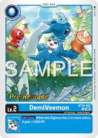 DemiVeemon - Beginning Observer Pre-Release Cards - Digimon Card Game card
