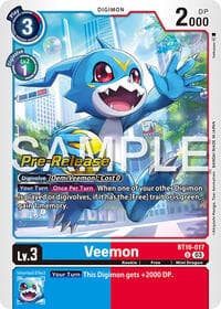 Veemon - Beginning Observer Pre-Release Cards - Digimon Card Game card