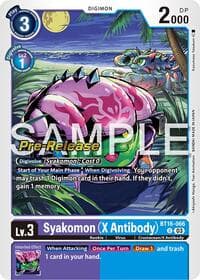 Syakomon (X Antibody) - Beginning Observer Pre-Release Cards - Digimon Card Game card