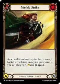 Nimble Strike (Yellow) - Part the Mistveil - Flesh and Blood TCG card