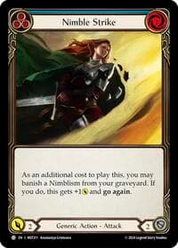 Nimble Strike (Blue) - Part the Mistveil - Flesh and Blood TCG card