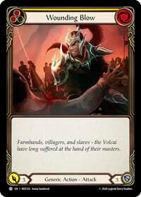 Wounding Blow (Yellow) - Part the Mistveil - Flesh and Blood TCG card