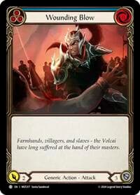 Wounding Blow (Blue) - Part the Mistveil - Flesh and Blood TCG card