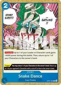 Snake Dance - 500 Years in the Future Pre-Release Cards - One Piece Card Game card