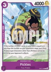 Pickles - 500 Years in the Future Pre-Release Cards - One Piece Card Game card
