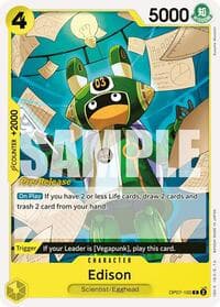 Edison - 500 Years in the Future Pre-Release Cards - One Piece Card Game card