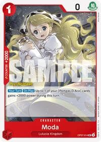Moda - 500 Years in the Future Pre-Release Cards - One Piece Card Game card