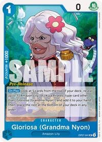 Gloriosa (Grandma Nyon) - 500 Years in the Future Pre-Release Cards - One Piece Card Game card