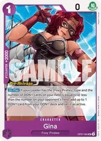 Gina - 500 Years in the Future Pre-Release Cards - One Piece Card Game card