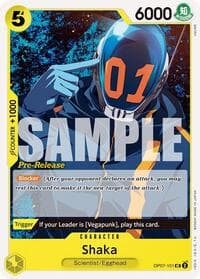 Shaka - 500 Years in the Future Pre-Release Cards - One Piece Card Game card