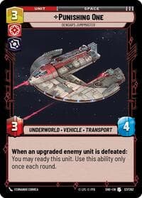 Punishing One - Dengar's Jumpmaster - Shadows of the Galaxy - Star Wars: Unlimited card
