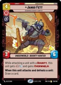 Jango Fett - Renowned Bounty Hunter - Shadows of the Galaxy - Star Wars: Unlimited card