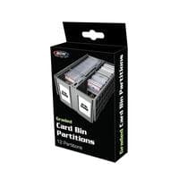 Graded Card Bin Partitions - Gray - BCW Deck Boxes - Deck Boxes card