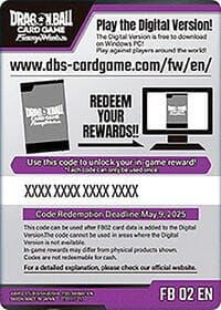 Code Card - Blazing Aura Booster (FB02) - Blazing Aura - Dragon Ball Super: Fusion World card