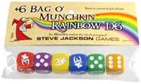 Munchkin +6 Bag of Munchkin Rainbow D6 - Steve Jackson Games - Boardgames card