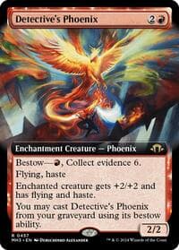 Detective's Phoenix (Extended Art) - Modern Horizons 3 - Magic: The Gathering card