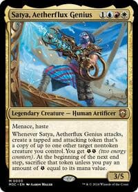 Satya, Aetherflux Genius - Commander: Modern Horizons 3 - Magic: The Gathering card