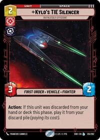 Kylo's TIE Silencer - Ruthlessly Efficient - Shadows of the Galaxy - Star Wars: Unlimited card