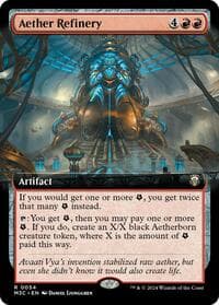 Aether Refinery (Extended Art) (Ripple Foil) - Commander: Modern Horizons 3 - Magic: The Gathering card