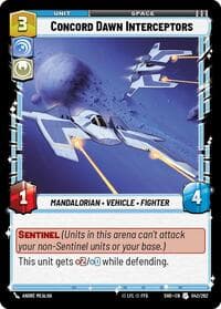Concord Dawn Interceptors - Shadows of the Galaxy - Star Wars: Unlimited card