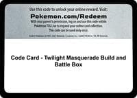 Code Card - Twilight Masquerade Build and Battle Box - SV06: Twilight Masquerade - Pokemon card
