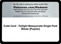 Code Card - Twilight Masquerade Single Pack Blister [Pupitar] - SV06: Twilight Masquerade - Pokemon card