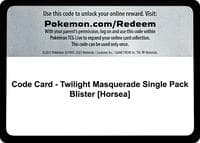 Code Card - Twilight Masquerade Single Pack Blister [Horsea] - SV06: Twilight Masquerade - Pokemon card