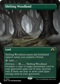 Shifting Woodland (Borderless) - Modern Horizons 3 - Magic: The Gathering card