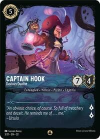 Captain Hook - Devious Duelist - Illumineer's Quest: Deep Trouble - Disney Lorcana card