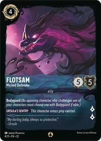 Flotsam - Wicked Defender - Illumineer's Quest: Deep Trouble - Disney Lorcana card