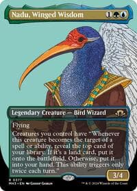 Nadu, Winged Wisdom (Borderless) - Modern Horizons 3 - Magic: The Gathering card
