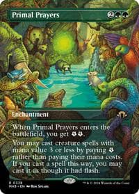 Primal Prayers (Borderless) - Modern Horizons 3 - Magic: The Gathering card
