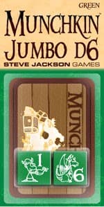Munchkin Jumbo D6 - Green - Steve Jackson Games - Boardgames card