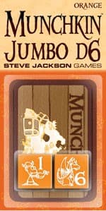 Munchkin Jumbo D6 - Orange - Steve Jackson Games - Boardgames card