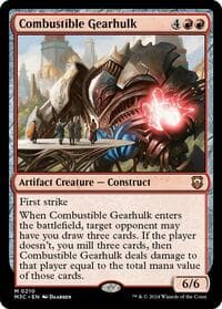 Combustible Gearhulk (Ripple Foil) - Commander: Modern Horizons 3 - Magic: The Gathering card