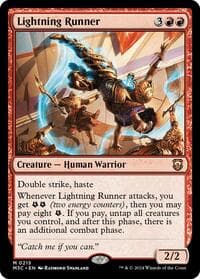 Lightning Runner (Ripple Foil) - Commander: Modern Horizons 3 - Magic: The Gathering card
