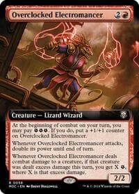 Overclocked Electromancer (Extended Art) (Ripple Foil) - Commander: Modern Horizons 3 - Magic: The Gathering card