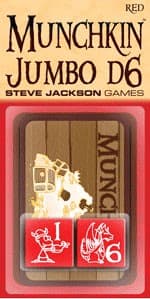Munchkin Jumbo D6 - Red - Steve Jackson Games - Boardgames card