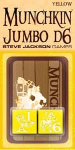 Munchkin Jumbo D6 - Yellow - Steve Jackson Games - Boardgames card