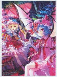 Character Sleeve: Touhou Project: Remilia Scarlet & Flandre Scarlet (65-Pack) - Japanese Imported Card Sleeves - Card Sleeves card